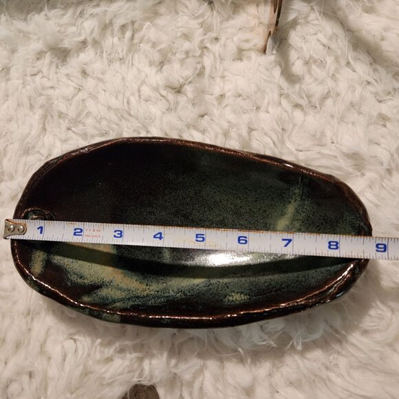 Handcrafted Marked Pottery Ceramic Trinket Dish Boho, Cottage, - Picture 10 of 10